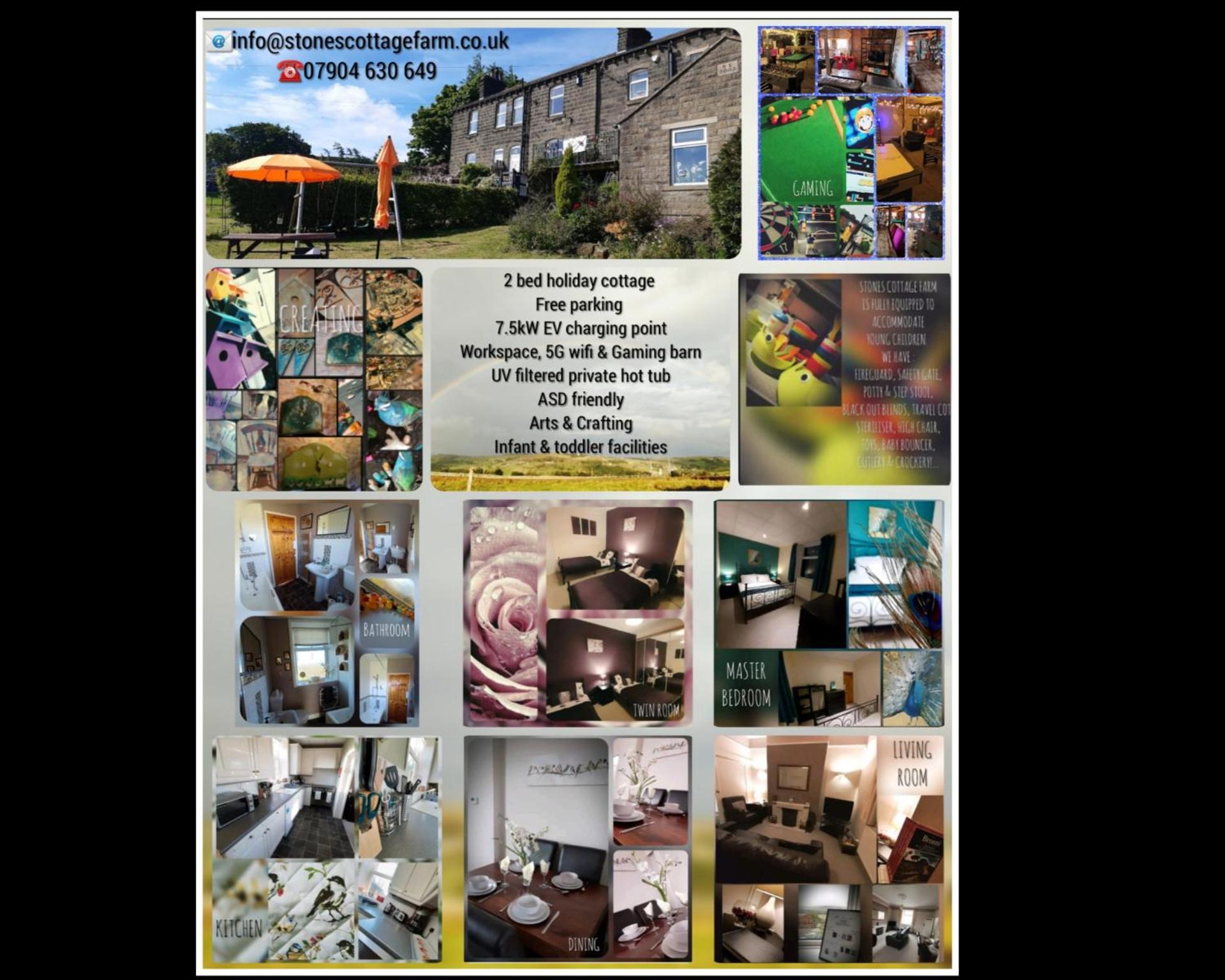 Stones Cottage Farm, Nr Haworth, Family Friendly, Work Friendly, Gaming Barn, Crafting, Free Wifi, Free Parking, Ev Point Oxenhope Exteriér fotografie