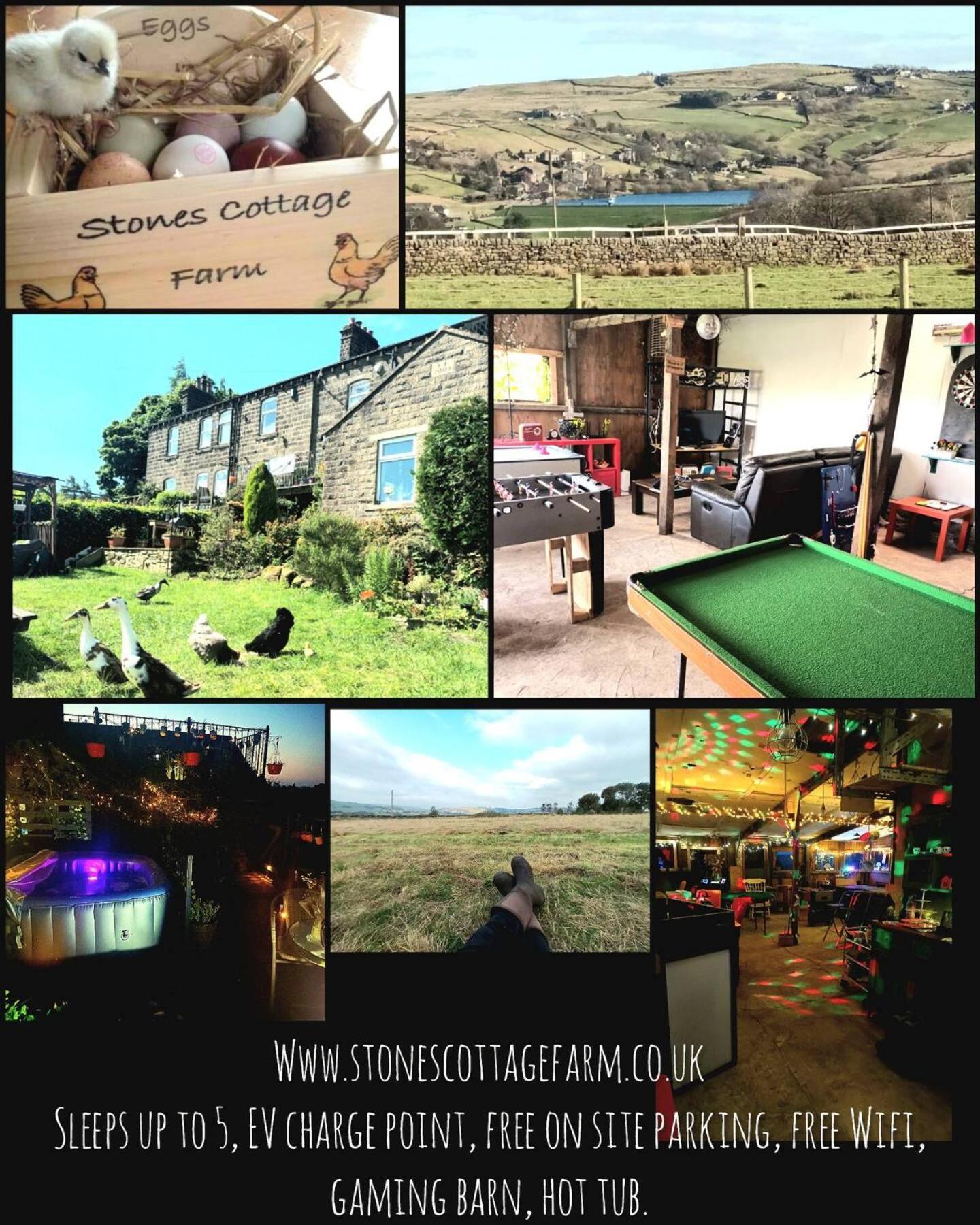 Stones Cottage Farm, Nr Haworth, Family Friendly, Work Friendly, Gaming Barn, Crafting, Free Wifi, Free Parking, Ev Point Oxenhope Exteriér fotografie